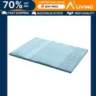 Memory Foam Mattress Topper 7-Zone 5cm King Comfortable Sleep Support Bedd -BL-K