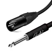 6ft Male XLR to 1/4 TS Mono Jack Microphone Cable Quarter Inch to XLR Male Un...