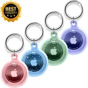 4 Pack Airtag Holder Waterproof TPU Case Keychain for Pets Bags Keys