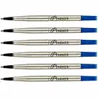 6 X Parker Roller Ball Rollerball Pen Refills Blue Ink Medium Frontier Vector