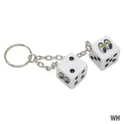 Mooneyes twin dice white with logo key ring hot rod rockabilly 1932