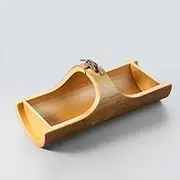 Bamboo Fruit Plate Japanese-Style Handmade Nuts and Dried Fruit Plate Storage Box Snack Basket,Boat,Shaped Plate