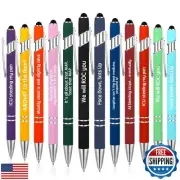 Outus 12 Pieces Funny Icu Pens Retractable Nurse Pens Funny Quotes Ballpoint