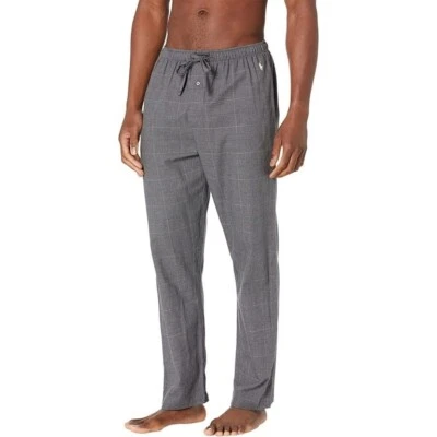 Polo Ralph Lauren CHARCOAL Men's Plaid Flannel PJ Pants, US Large