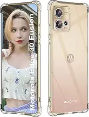 Case Compatible with Motorola Edge 30 Fusion Mobile Phone Case, with Shockproof Airbag Bumper, Comprehensive Protection, Ultra Thin Soft TPU Silicone Protective Case - Transparent