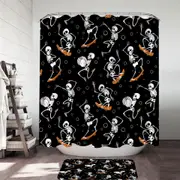 Halloween Funny Skeletons Shower Curtain