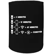 Alcohol Stubby Holder - Infinite Toilet Break Wifi - Funny Novelty Birthday Gift Joke Beer Can Bottle