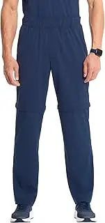 [Cherokee] Infinity GNR8 Men Scrubs Pant Straight Leg Zip Off IN202A, Navy, Medium