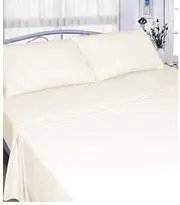 Rayyan Linen Thermal Flannelette Fitted Sheet Brushed 100% Cotton Soft Luxury 25cm Deep Fitted Bed Sheet (Cream, Single)
