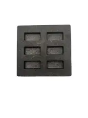 (6) Cavity 2 oz Bar Graphite Gold Ingot Mold for Gold & Silver Casting