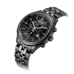 【CITIZEN 星辰】GENTS 光動能黑鋼魅力時尚腕錶-42mm(AT2145-86E)