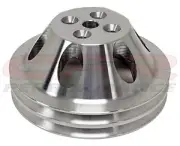 Chevy Small Block Machined Aluminum Water Pump Pulley 2 Groove Short