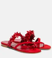 [Manolo Blahnik] Manolo Blahnik Fiosa leather sandals AU 10 red