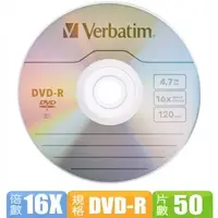 在飛比找PChome24h購物優惠-Verbatim 威寶 AZO 銀雀版 16X DVD-R 