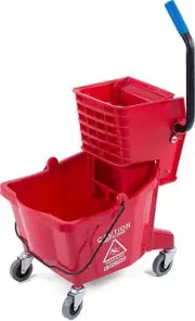 Mop Bucket with Side-Press Wringer for Floor Cleaning, Restaurants, Offices, ...