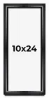 10x24 Shadow Box Frame Black | 1.25 inches Deep Real Wood Contemporary Shadowbox