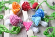 Crochet Curtain Tie Back, Handmade Mushroom Curtain Hold Back