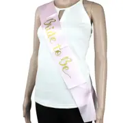 Bride to Be Light Pink Satin Sash