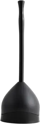 Plunger with Hideaway Caddy - Toilet Plunger and Caddy Combo, Tackles Tough Clog