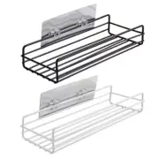 Adhesive Multifunctional Storage Rack Shelf Wall-mounted for Kitchen Bathroom