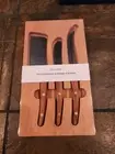 Sur La Table 3 Piece Cheese KNIFE SET / Olivewood Tray Charcuterie Board