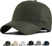 [JIAOYINZI] Oversize Baseball Cap XXL Big Head Hats for Men Large Head Hats Dad Hat Adjustable 23.6"-26.8", Navy Blue(Army Green)