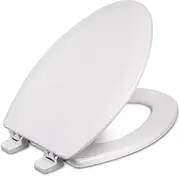 [Centoco] 900-301 Wood Elongated Toilet Seat with Closed Front, Crane White