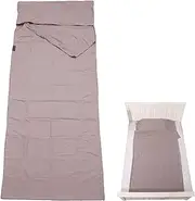 Hotel Sleeping Bag Liner, Lightweight Travel Sheet, Extra Wide Breathable Travel Sheet for Hotels, Compact Sleeping Bag Liner for Travel, Camping, Road Trips, Picnic, Backpack and Clean Sleep PR