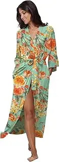 [MissNina] Women's Soft Robes Long Bath Robes Full Length Kimonos Sleepwear Dressing Gown,Solid Color