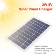 Waterproof 2W 5V Portable USB Solar Panel Cells Mobile Phone Battery Charger USA