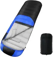 Sleeping Bag for Adults 3 Seasons Backpacking Gear, Lightweight Waterproof Indoor and Outdoor for Teenagers Backpacking Travel and Camping，Black