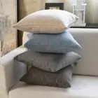 Linen Blend Throw Pillow Covers Square Sofa Cushion Cover 18"x18" Home Decor