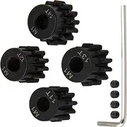 ShareGoo Mod 1 Hardened Steel M1 Pinion Gear Sets 11T 12T 13T 14T fit 5mm RC Motor Shaft for Arrma Traxxas Axial HSP Redcat Losi 1/8 1/10 Scale RC Car Truck Buggy