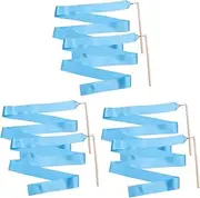 4 Pcs Ribbon Kids Dancing Streamers Gymnastics Rope Wooden Child No Knot