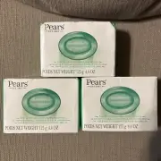 (3 Pack) Pears Soap Bar Lemon Flower Transparent Glycerine (4.4 Oz X 3) Green