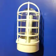 Baselite Vapor Jar Nautical Warehouse Pier Light Fixture Kit 11.5"x6" White NEW