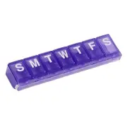 Weekly (7-Day) Pill Planner, Medicine Case, Vitamin Organizer Box, Large Lock...