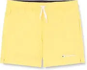 [Champion] Boys' Legacy Icons Beach Shorts B-Crinkle Taslon Small Script Logo Swimming Trunks