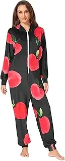 [RPLIFE] Sloth Red Sweater Candy Cane Unisex Onesie Adult Pajamas Fleece Onesies Adult, Adult Zip up Onesie, Adult Onesie Men