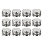 12pcs Double Hole Spring Cord Locks End Toggle Stoppers White Nickel