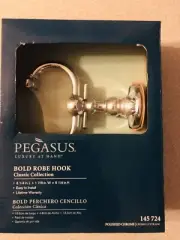 Pegasus Bold Robe Hook Classic Collection Polished Chrome New