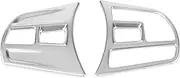 Matte Chrome Interior Steering Wheel Button Cover Trim For 3 Series GT F30 F34 From 2013 To 2018 Fashionable Unique Shape Protects Buttons From Abrasion Scratches And