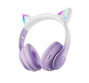 Cat Ear Headphone Bluetooth Wireless Music Headset Gradient Color Led Light With Mic Gamer Earphone Kids Lovely Christmas Gifts