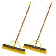 Job Site 24 In. Multi-Surface Indoor/Outdoor Push Broom (2-Pack)