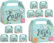 iplusmile Easter Treat Boxes 12Pcs Decorative Paper Bunny Candy Box Easter Party Favor Containers for Cookie Goodies