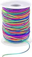 1mm Stretchy Bracelet String, Sturdy Rainbow Elastic String Elastic Cord for Jewelry Making, Necklaces, Beading and Crafts