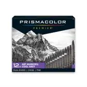 Premier Double-Ended Art Markers, Fine And Chisel Tip, Cool Grey, Adult Color...