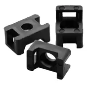 100 Pack Cable Tie Saddlemounts Black 15.02mm x 9.58mm