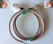 6"-10' RG400 M17 N Male Jumper Silver coated RF LAB cable USA