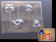 Winnie the Pooh Eeyore Piglet Tigger Face Lollipop Chocolate Candy Soap Mold